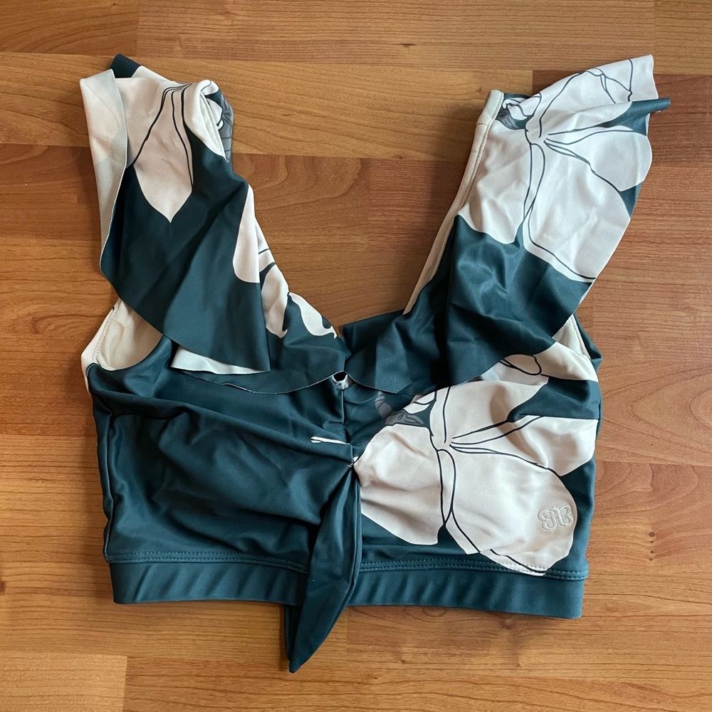 Albion Lauren Swim Crop Emerald Tigerlily